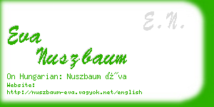 eva nuszbaum business card